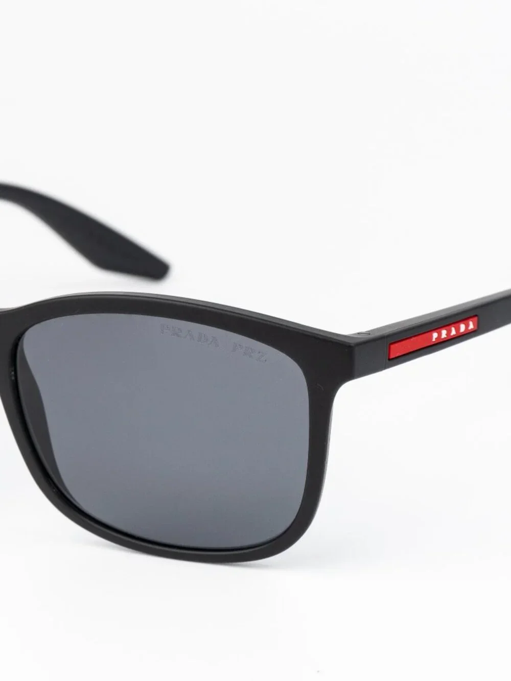 Prada Linea Rossa Men Sunglasses Rubbered Black Grey Polarized PSA08S DG002G
